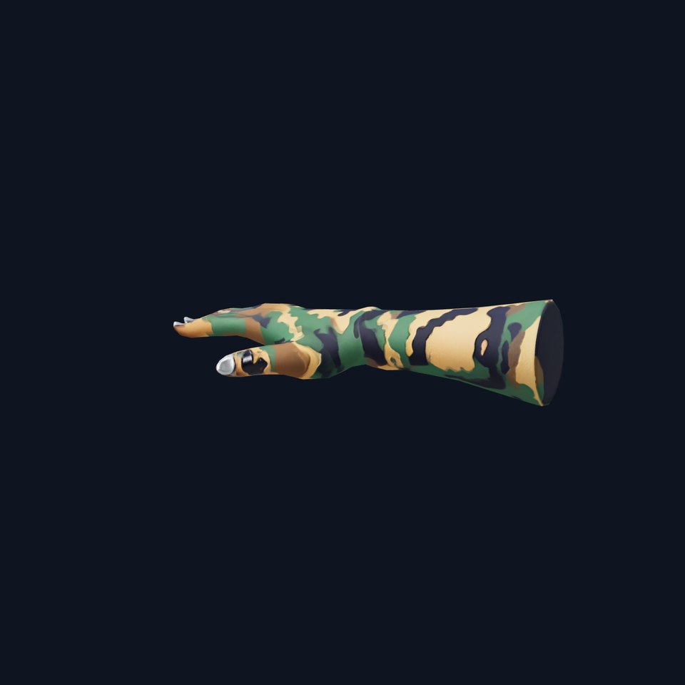 Camouflage Glove Hand Model Pack